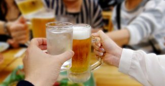 ビールで乾杯