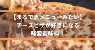 【まるで裏メニューみたい】チーズピザが好きになる、味変調味料！