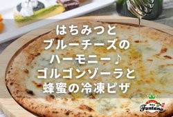 はちみつとブルーチーズのハーモニー♪ゴルゴンゾーラと蜂蜜の冷凍ピザ